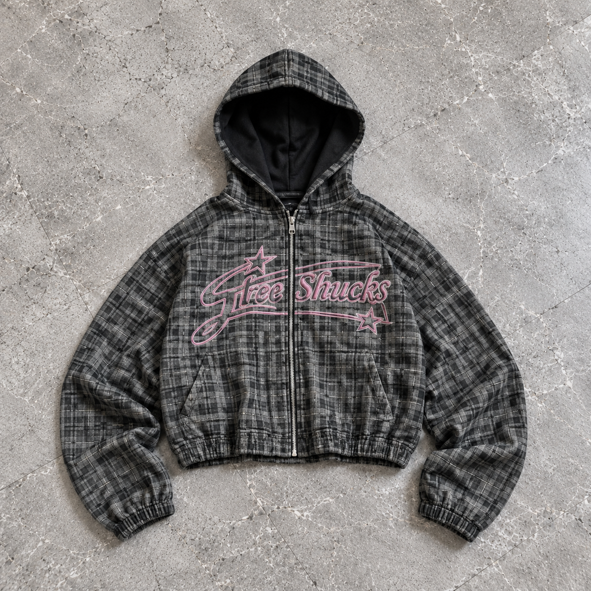 Starstruck Plaid Zip Hoodie