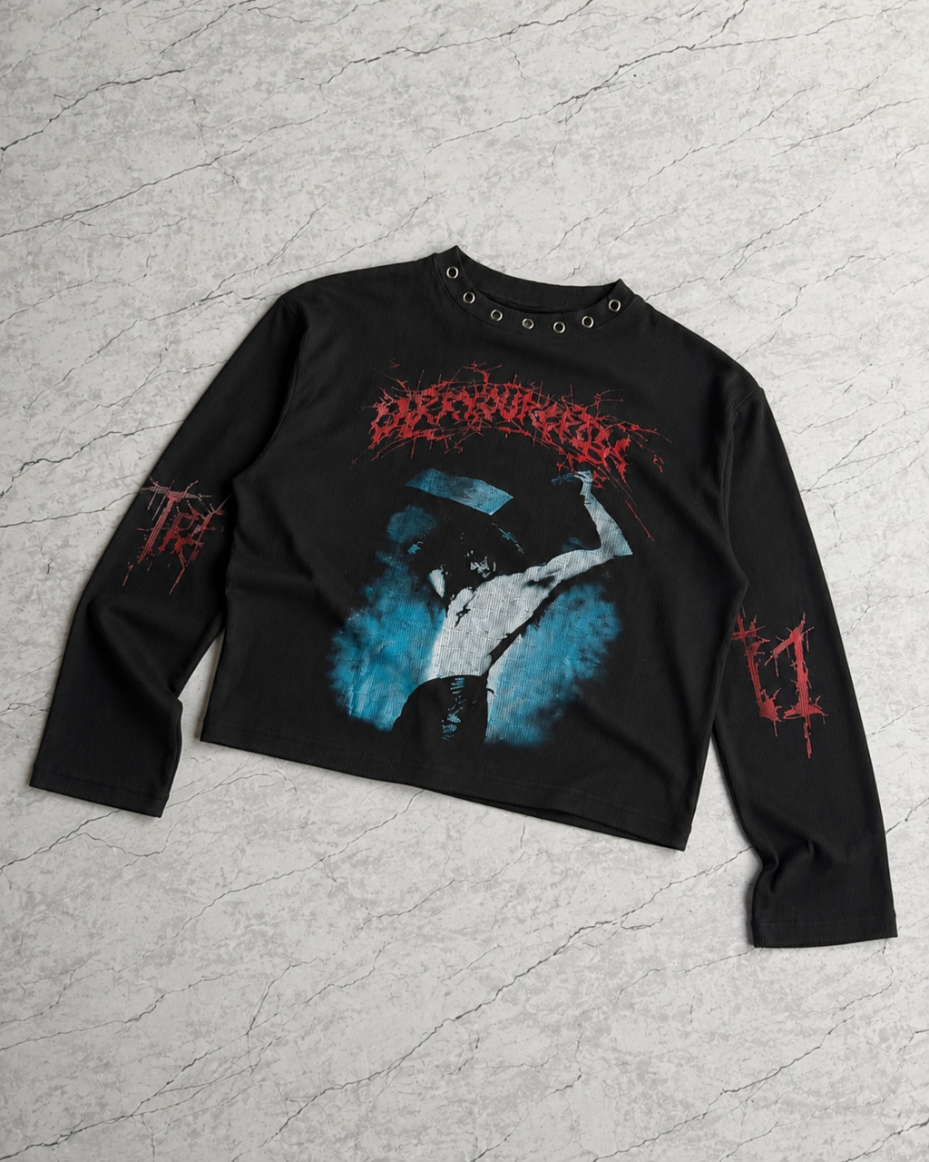 Nocturne Eyelet Graphic Longsleeve