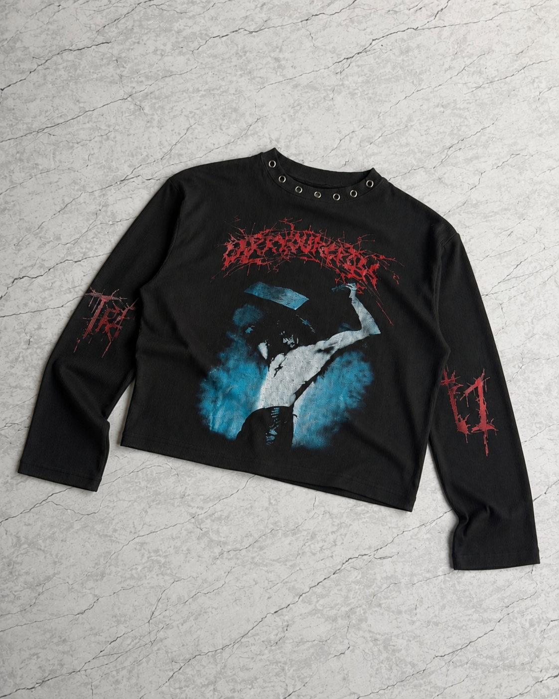 Nocturne Eyelet Graphic Longsleeve