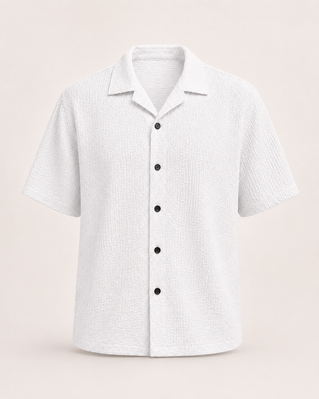 Textured Cuban Collar Shirt