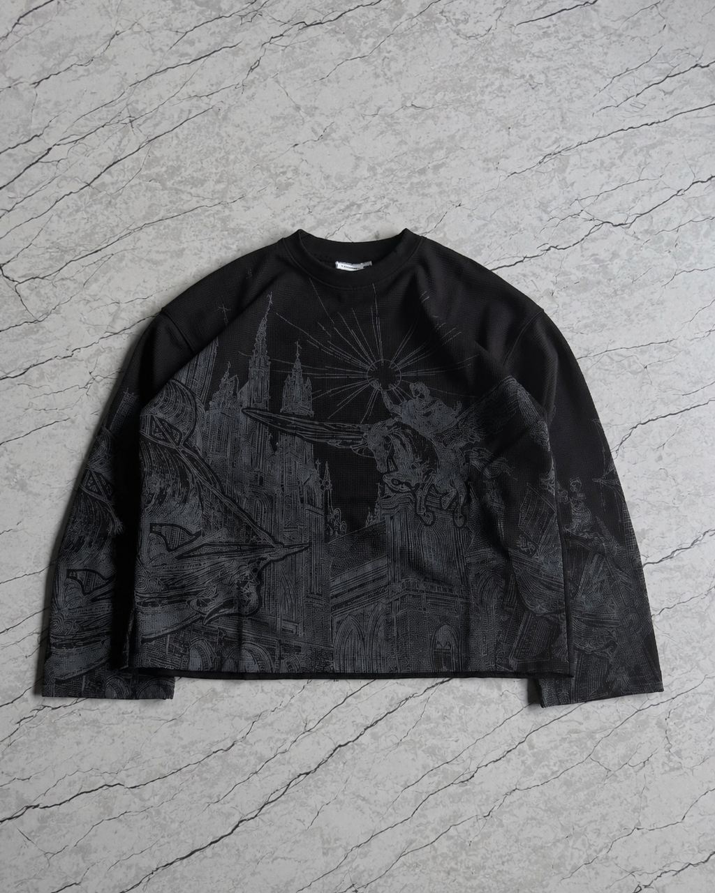 Gothic Shadow Boxy Long Sleeve Tee
