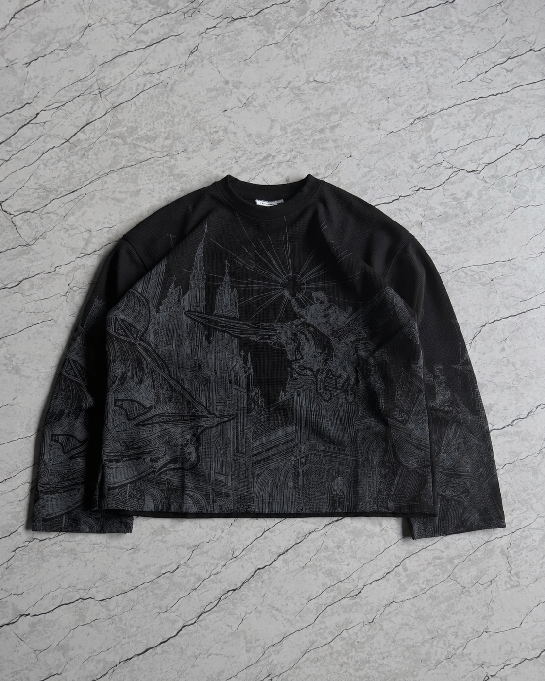 Gothic Shadow Boxy Long Sleeve Tee