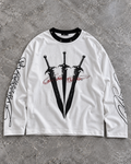 Three Blades White Longsleeve