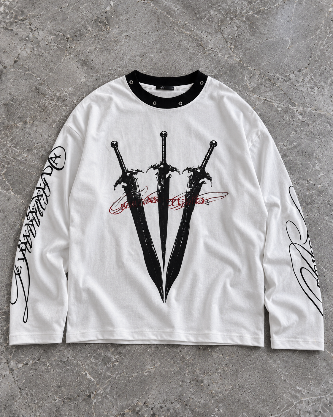 Three Blades White Longsleeve