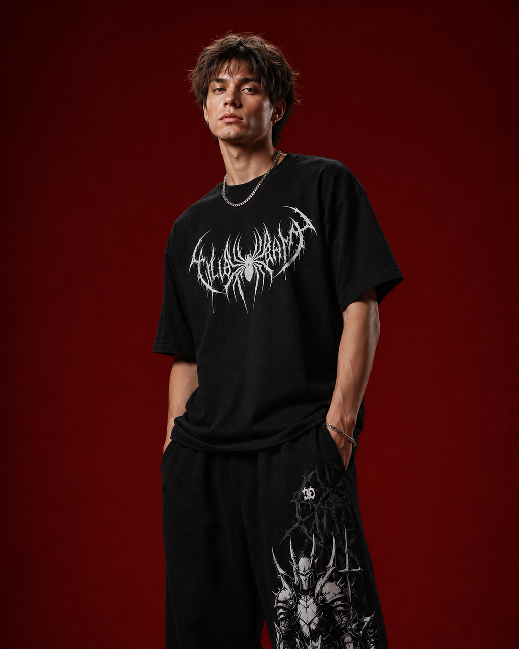 VELOR Spider Graphic Tee – Black
