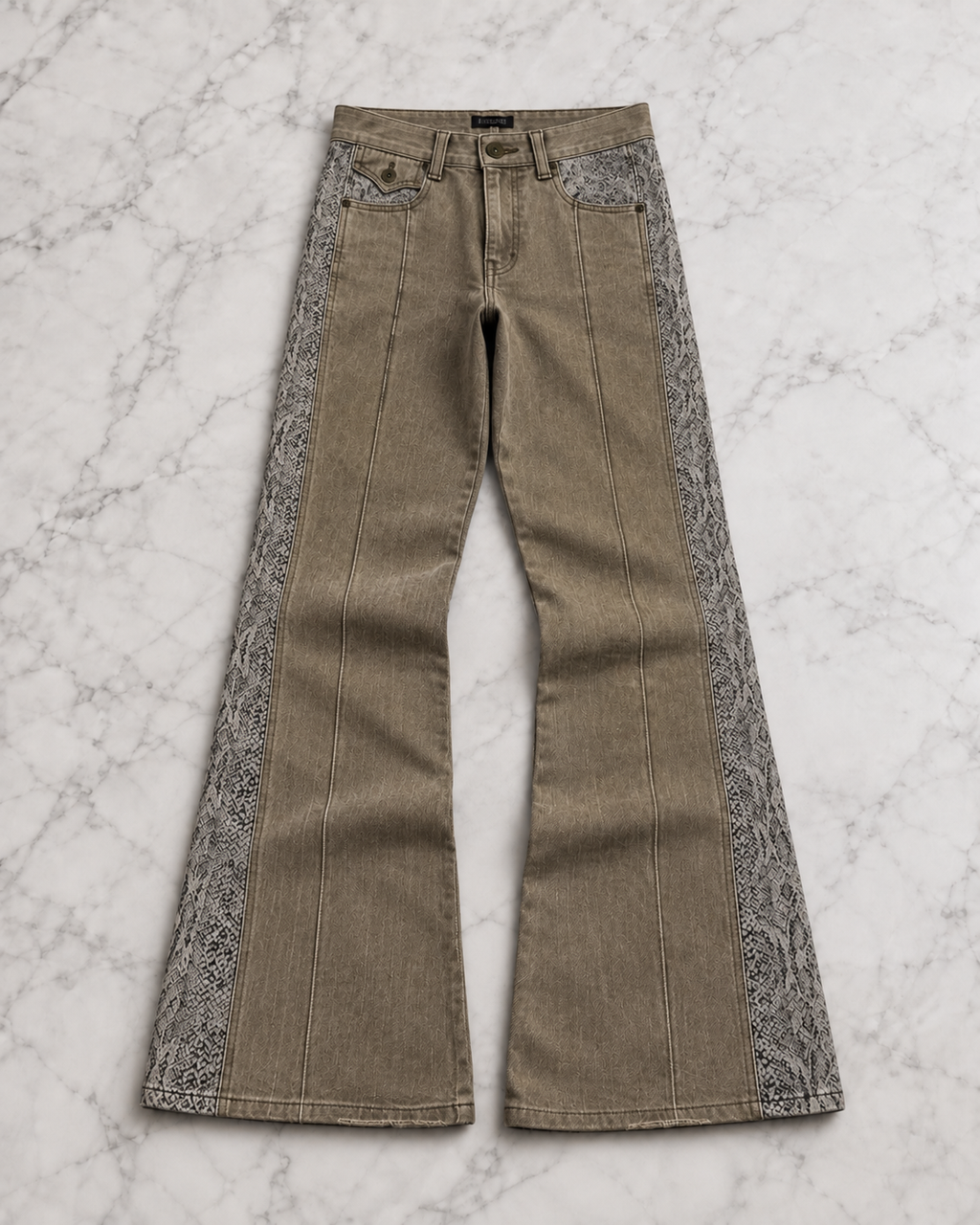 Python Panel Flared Denim