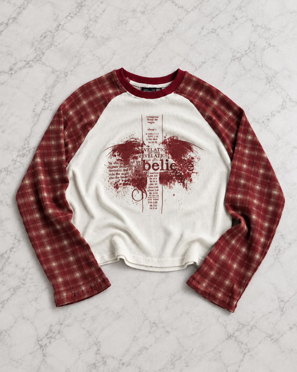 Revelation Plaid Waffle Top