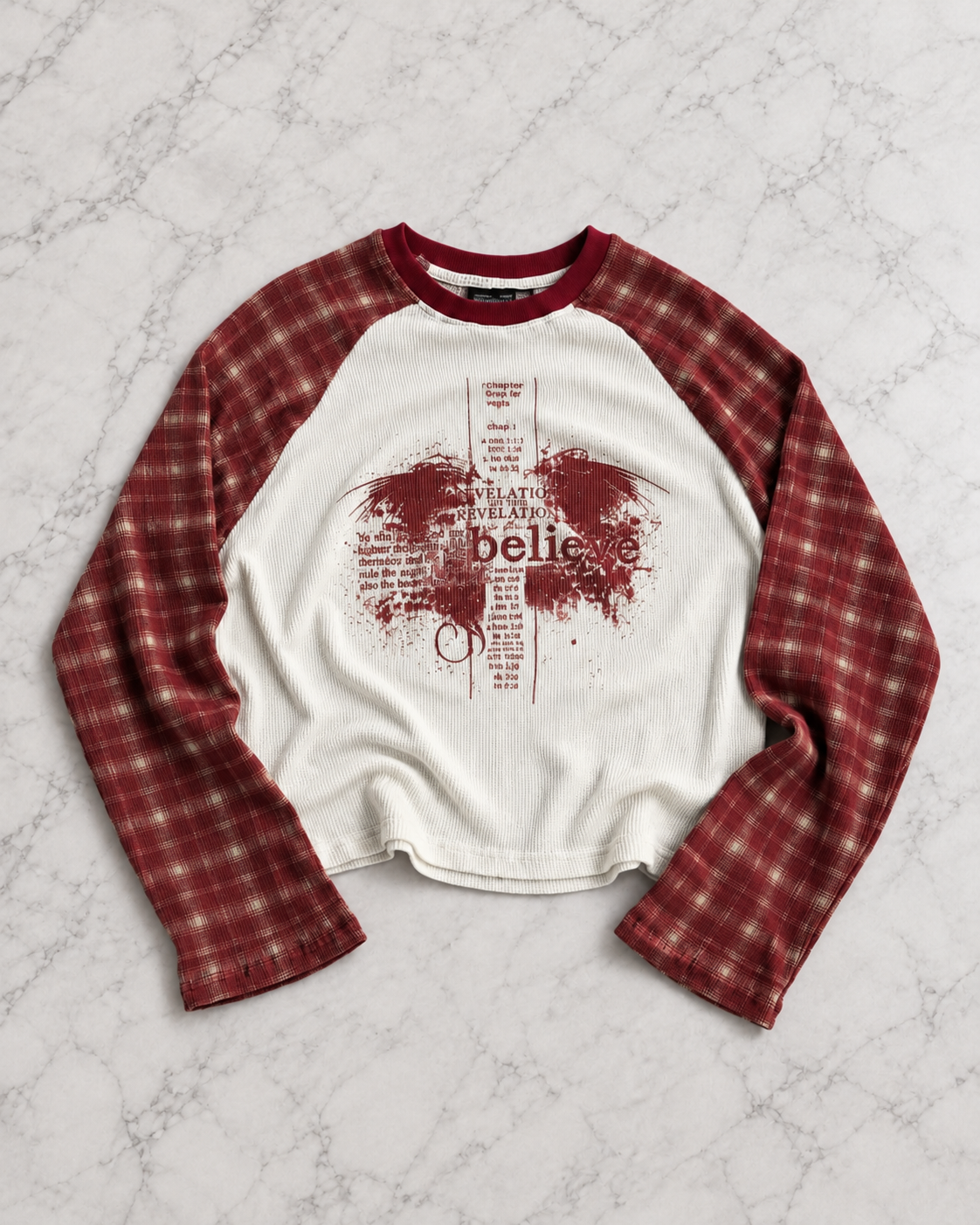 Revelation Plaid Waffle Top