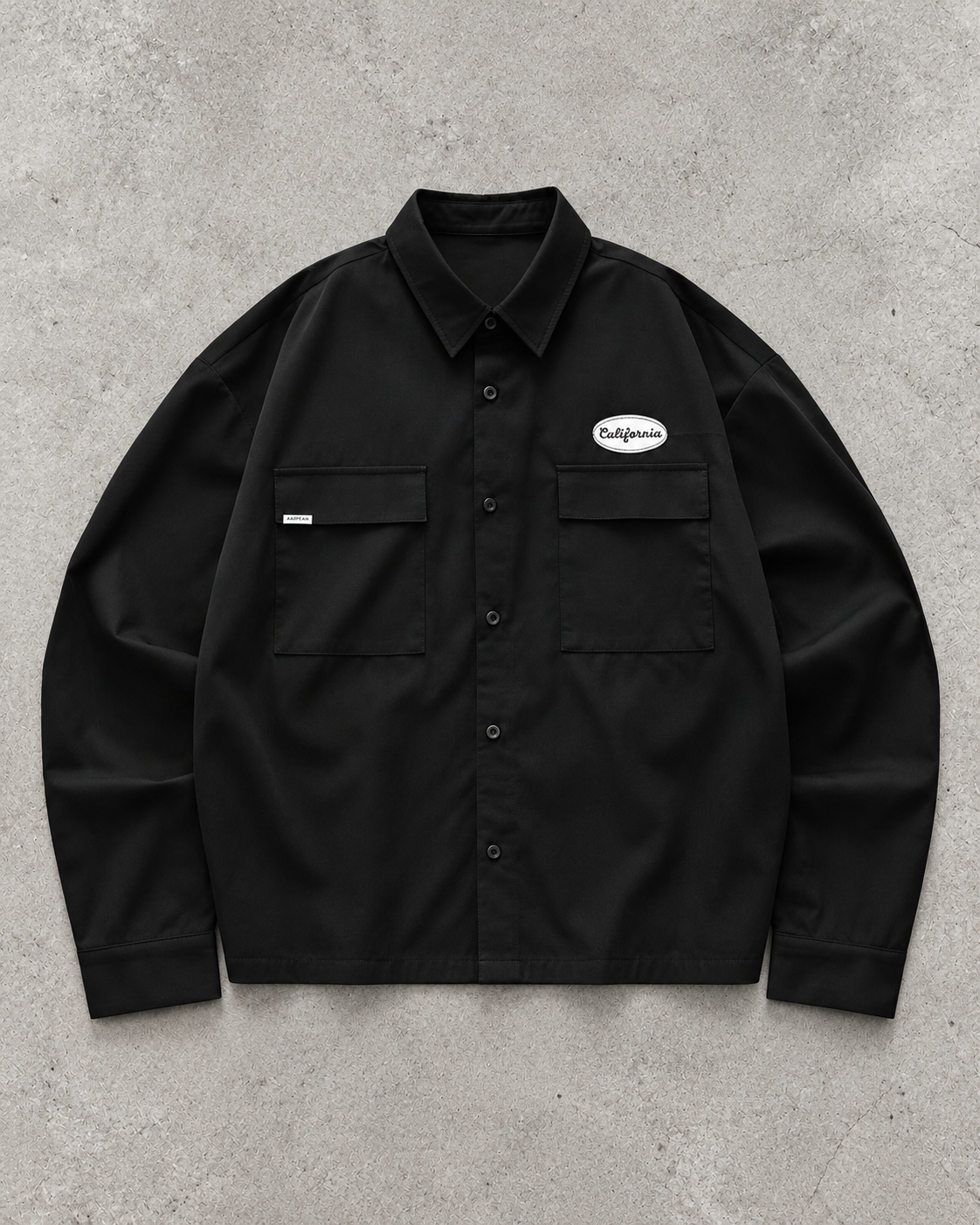 Black Utility Pocket Boxy Shirt