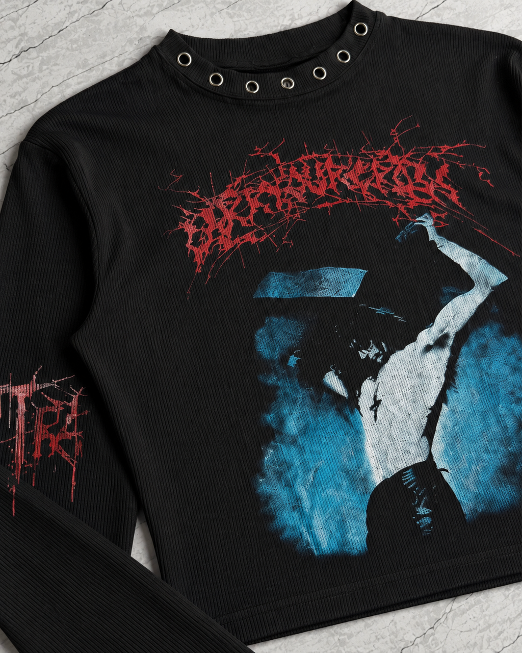 Nocturne Eyelet Graphic Longsleeve