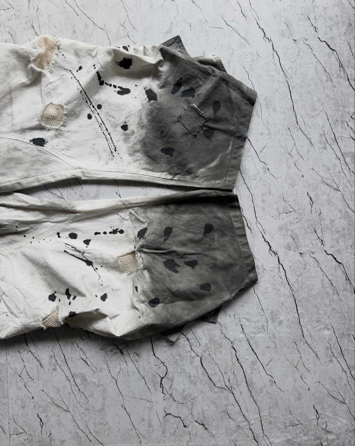 Splatter Wash Barrel Cargo Pants