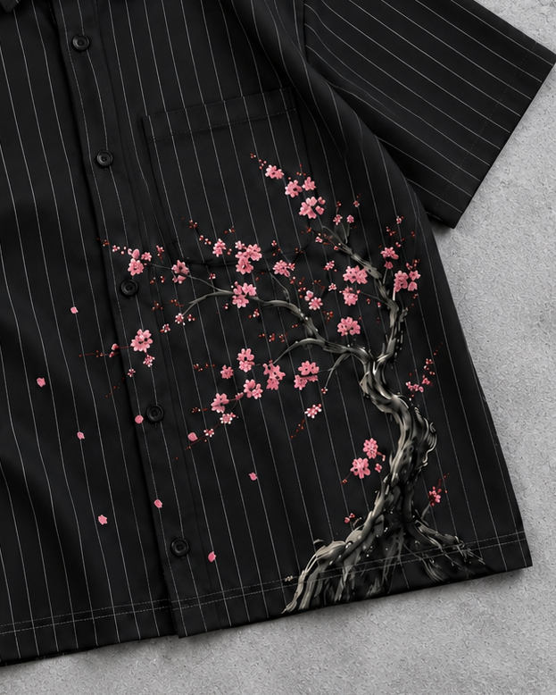 Blossom Pinstripe Boxy Shirt
