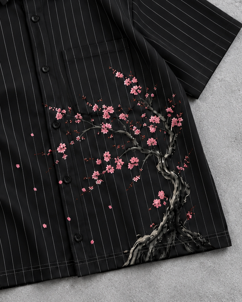 Blossom Pinstripe Boxy Shirt