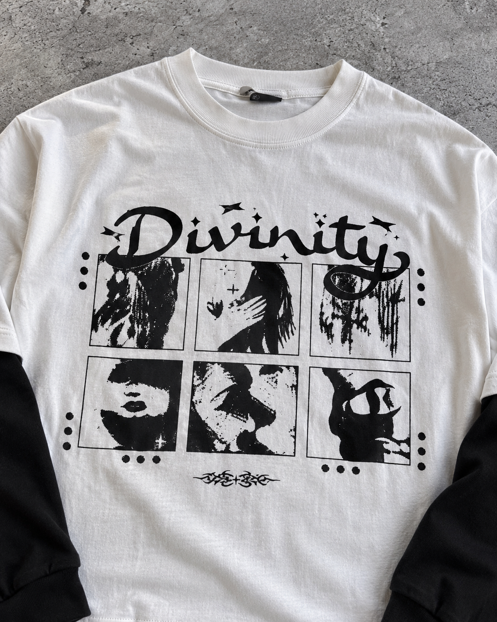 Divinity Panel Layered Tee