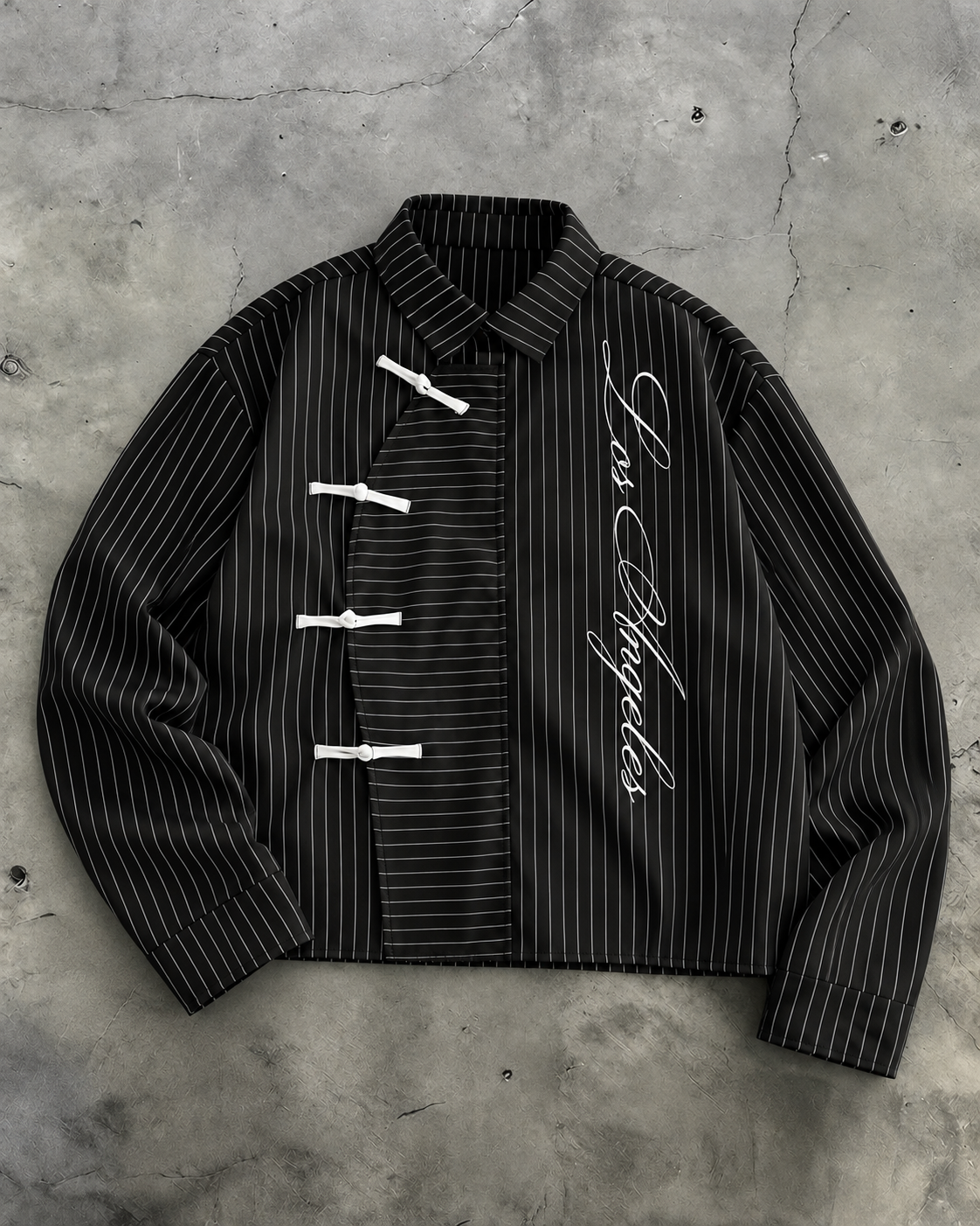Midnight Toggle Pinstripe Shirt