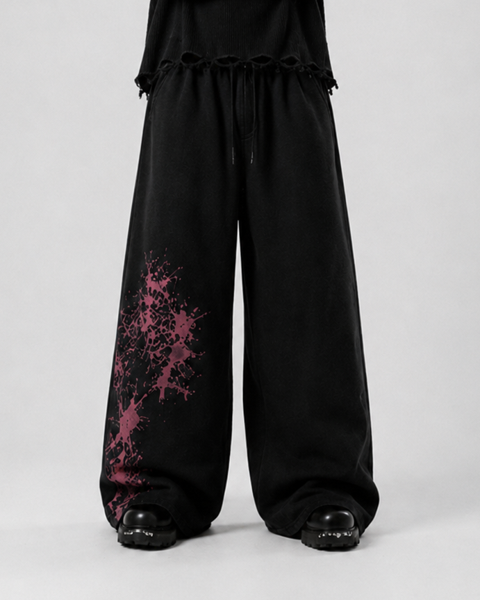 Spider Lily Wide-Leg Sweatpants