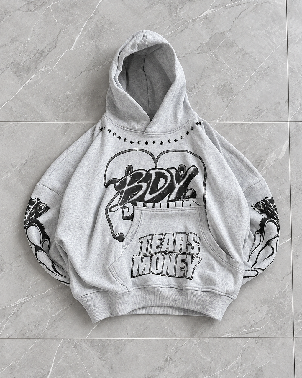 Tears & Money Graphic Hoodie