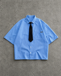 Cornflower Blue Pinstripe Pocket Shirt