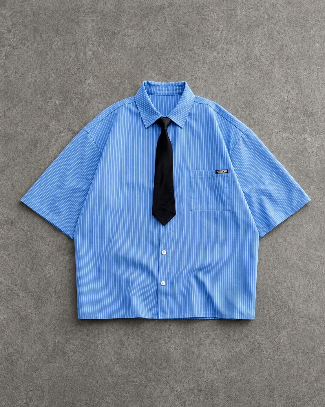 Cornflower Blue Pinstripe Pocket Shirt