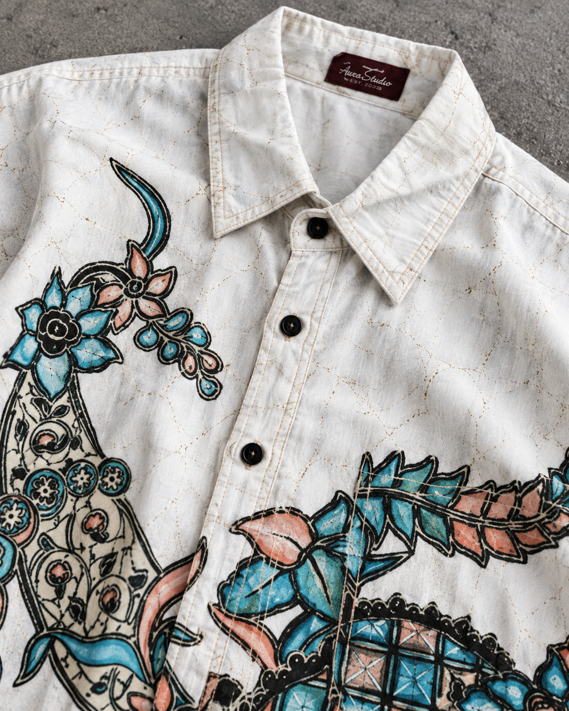 Ivory Mecha Graphic Boxy Shirt