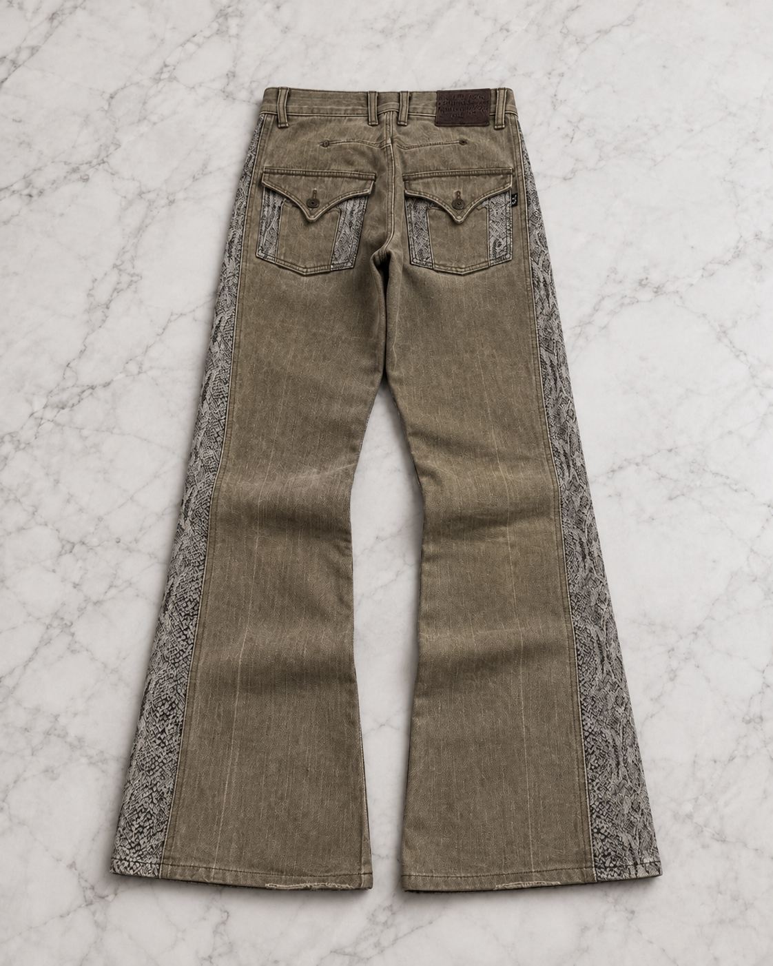 Python Panel Flared Denim