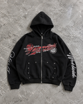 Racing Script Zip Hoodie