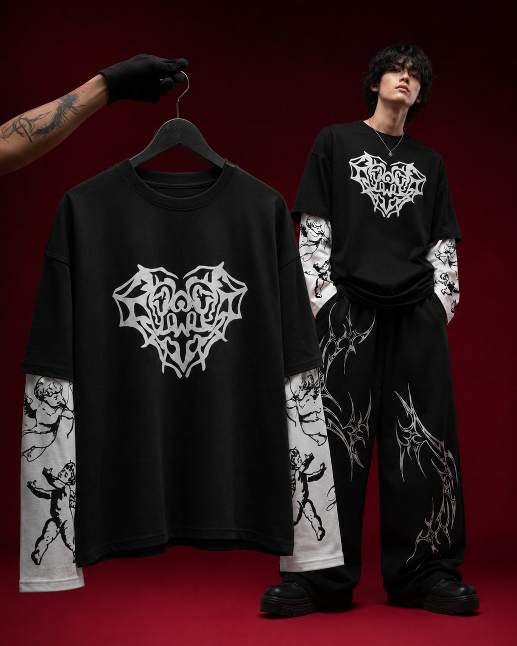VELOR Gothic Layered Tee