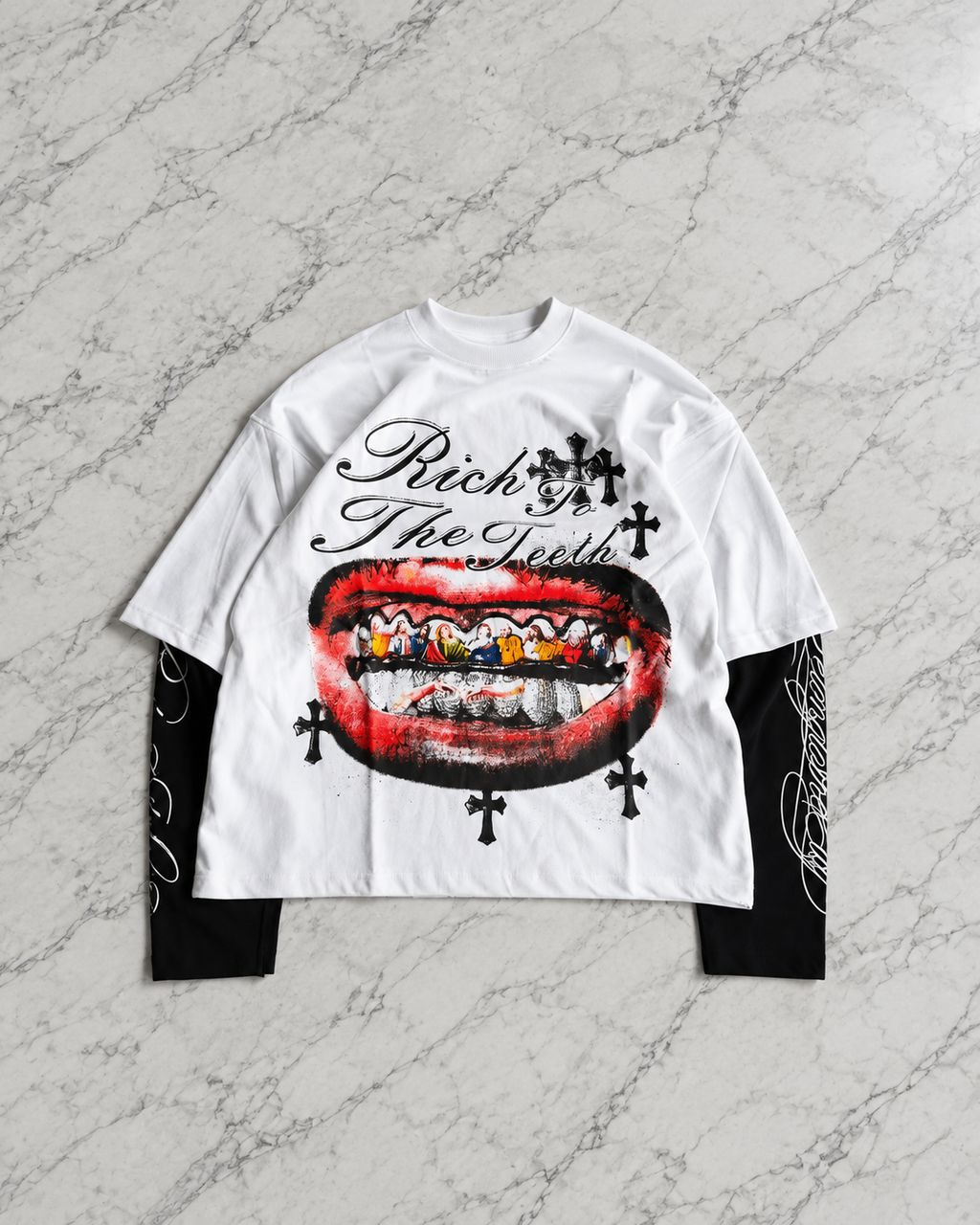 Rich To The Teeth Layered Tee