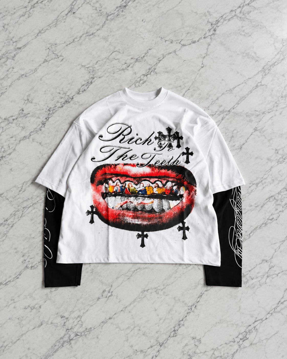 Rich To The Teeth Layered Tee