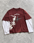 Archive Maroon Layered Tee