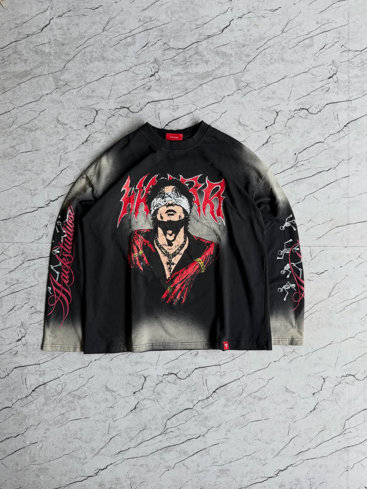 Acid Wash Gothic Graphic Longsleeve