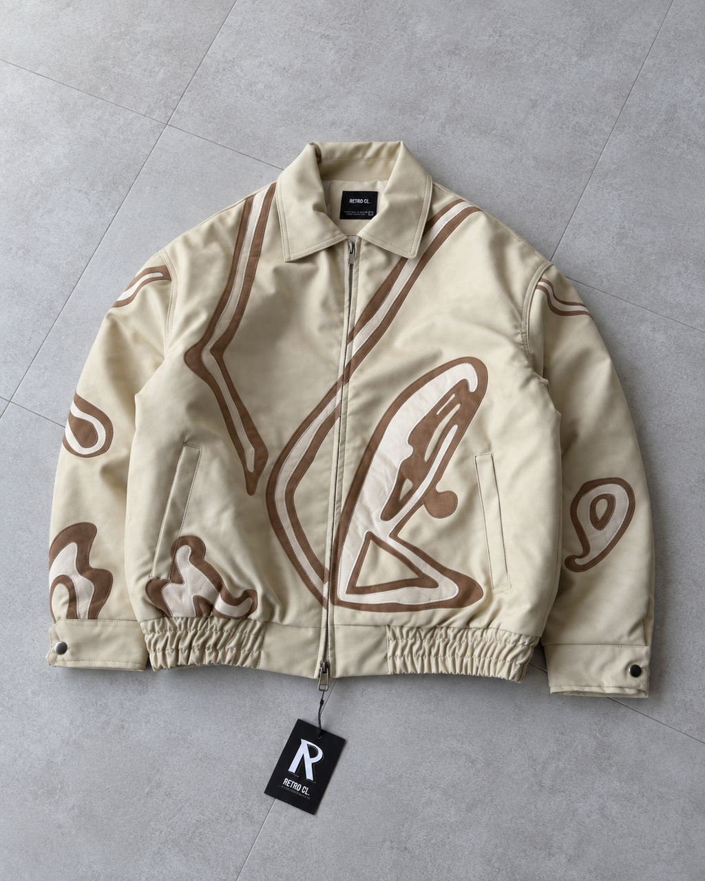 Sand Abstract Graphic Bomber