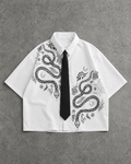 Snake Garden Graphic Boxy Shirt