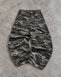 Grey Camo Wide-Leg Denim