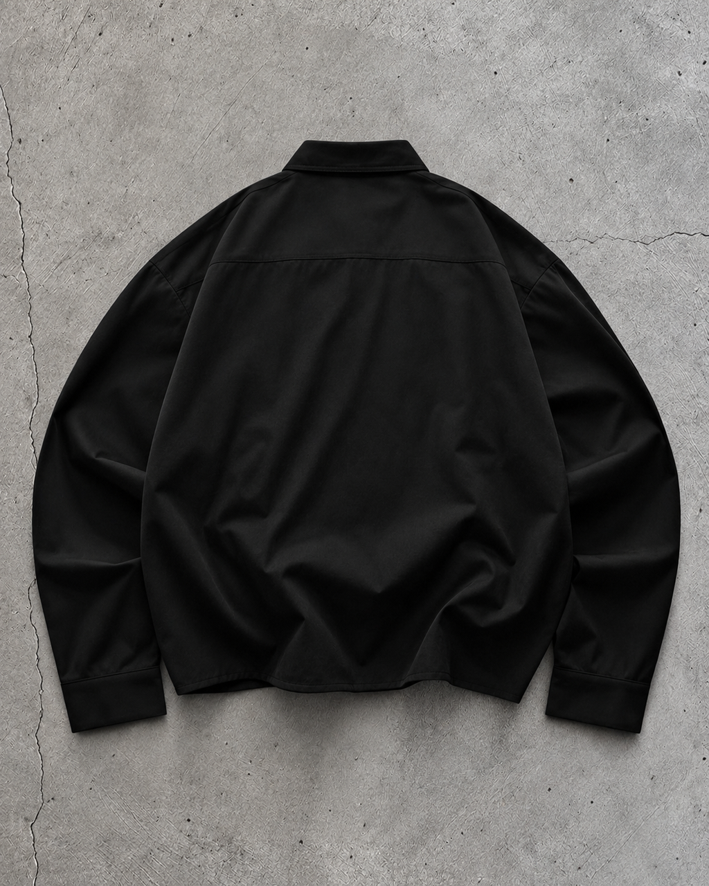 Black Utility Pocket Boxy Shirt