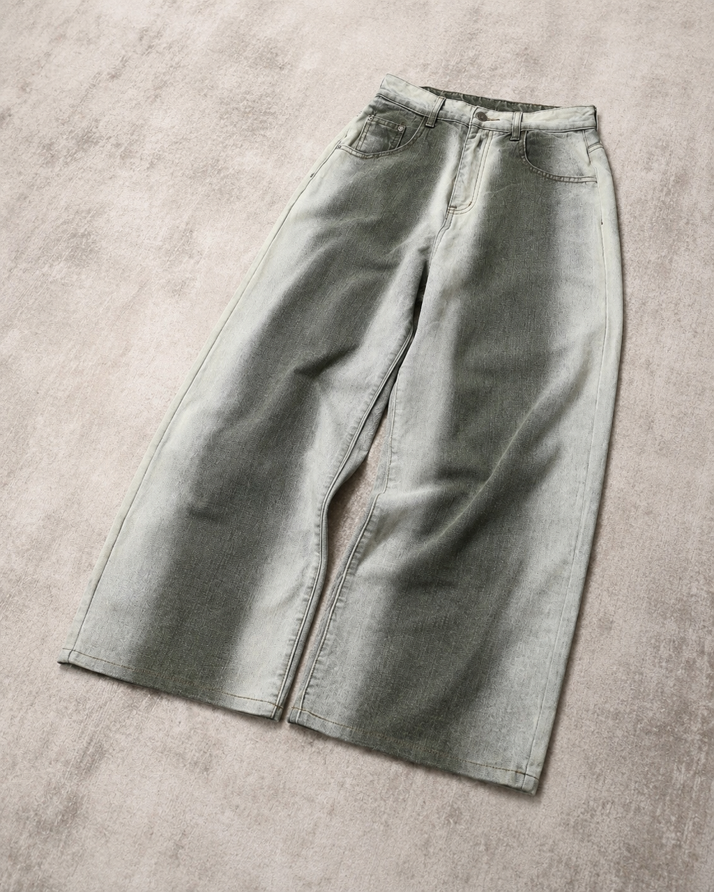 Dual Shade Wide Leg Jeans