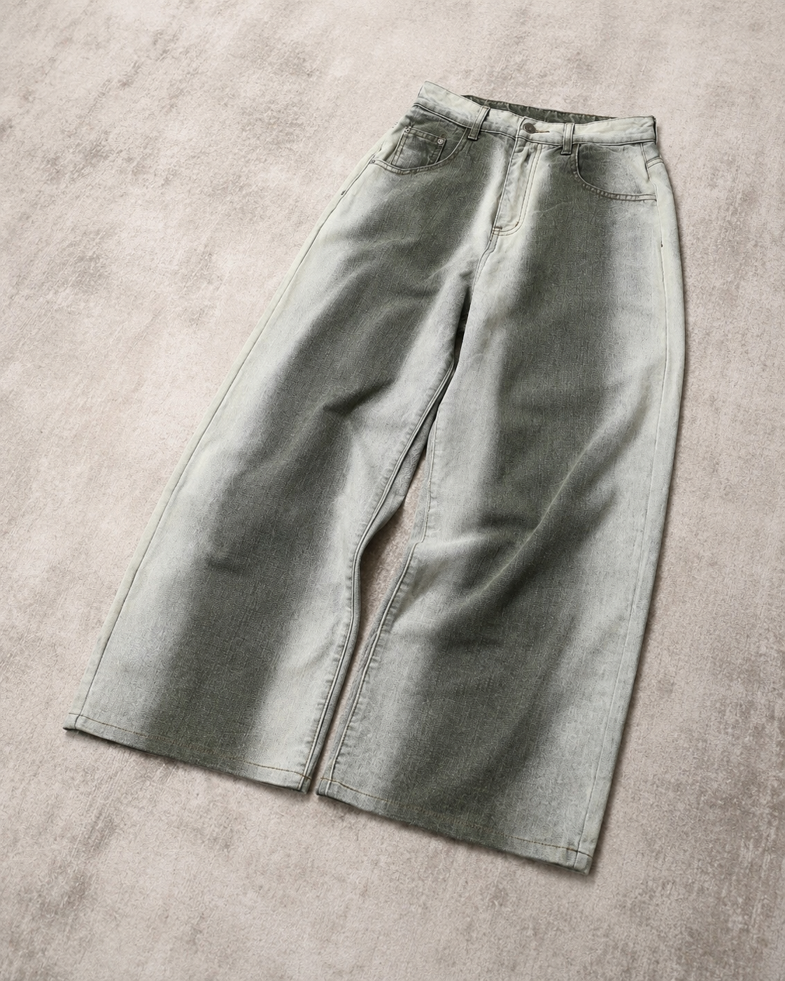 Dual Shade Wide Leg Jeans