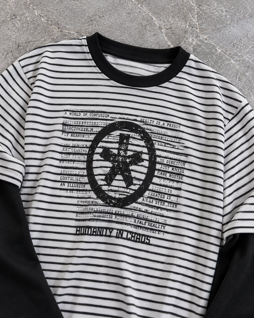 Vision Stripe Layered Tee