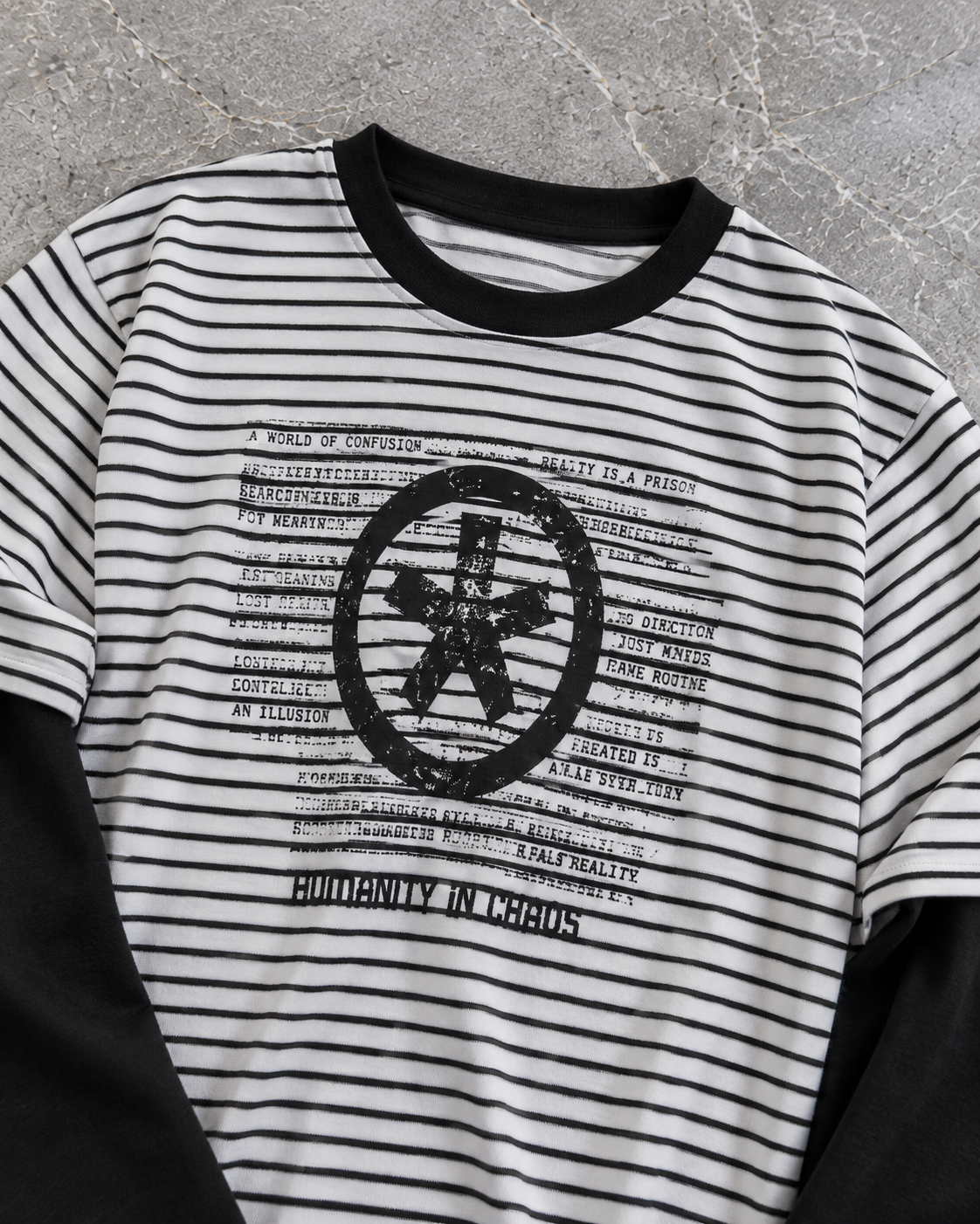 Vision Stripe Layered Tee