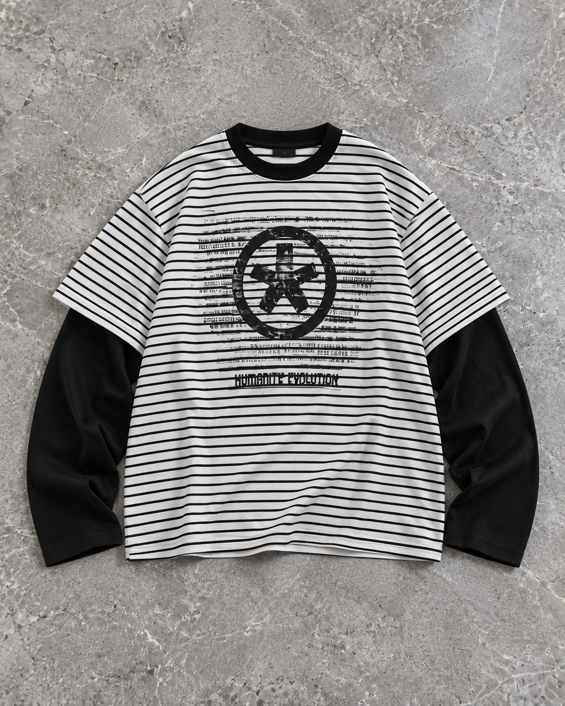 Vision Stripe Layered Tee