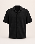 Textured Cuban Collar Shirt