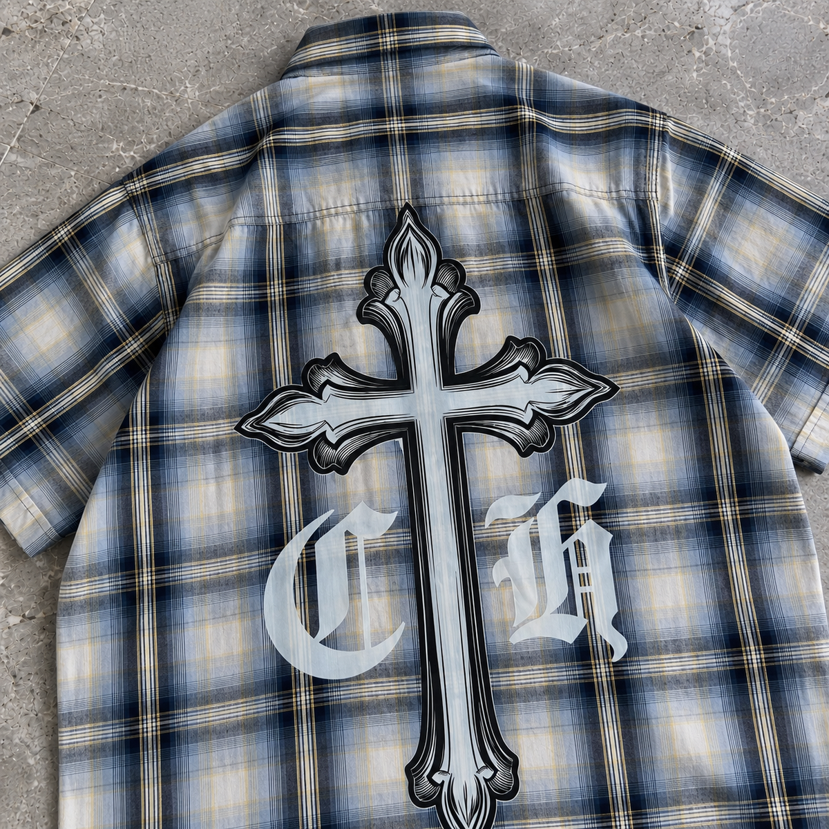Cross Plaid Boxy Shirt