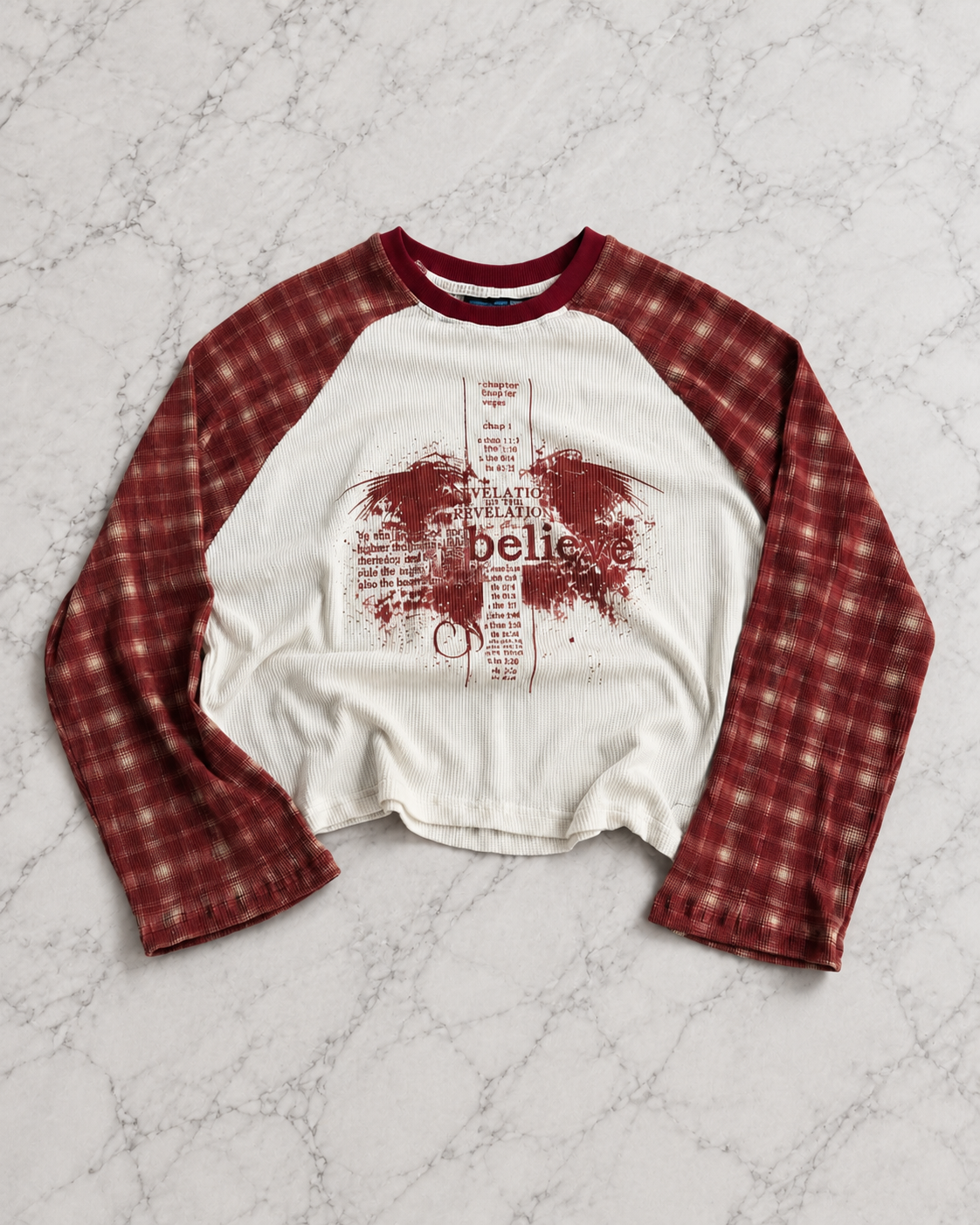 Revelation Plaid Waffle Top