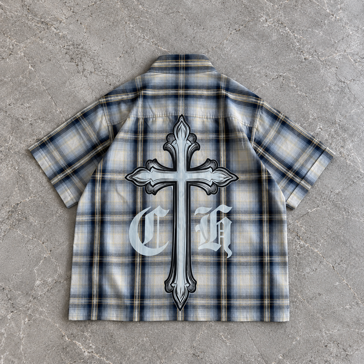 Cross Plaid Boxy Shirt