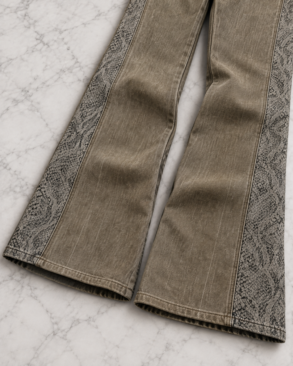Python Panel Flared Denim
