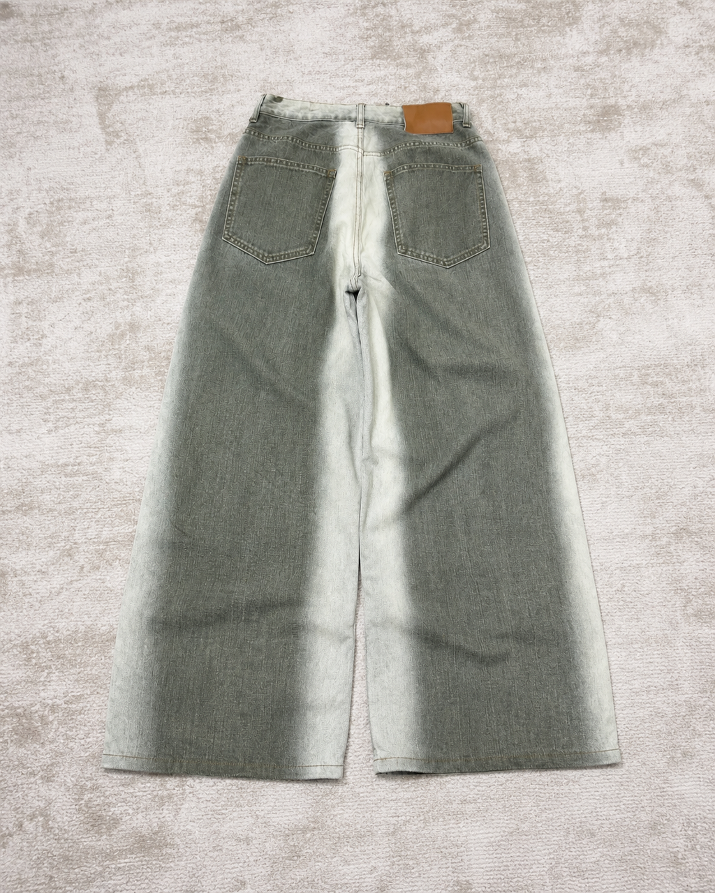Dual Shade Wide Leg Jeans