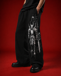 VELOR Knight Graphic Track Pants – Black