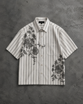 Floral Stripe Boxy Shirt