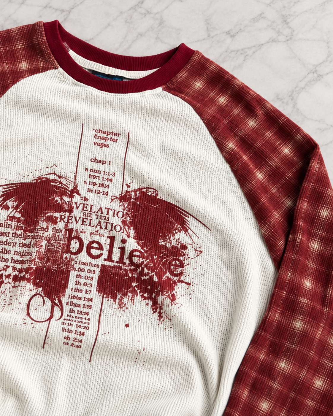 Revelation Plaid Waffle Top