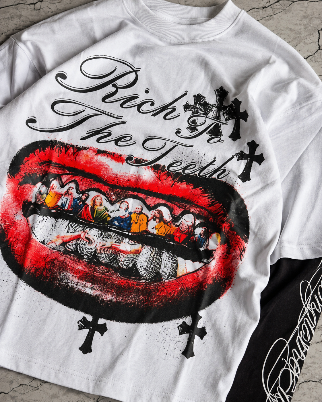 Rich To The Teeth Layered Tee